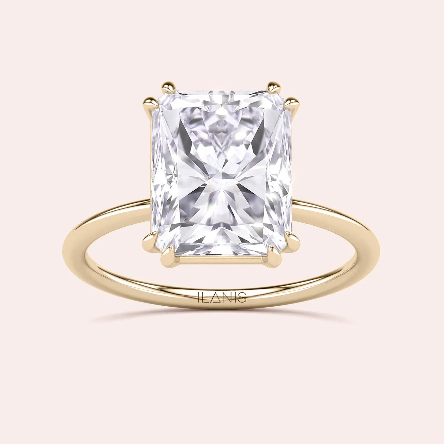 AVA MINIMALIST SOLITAIRE RADIANT CUT DIAMOND RING