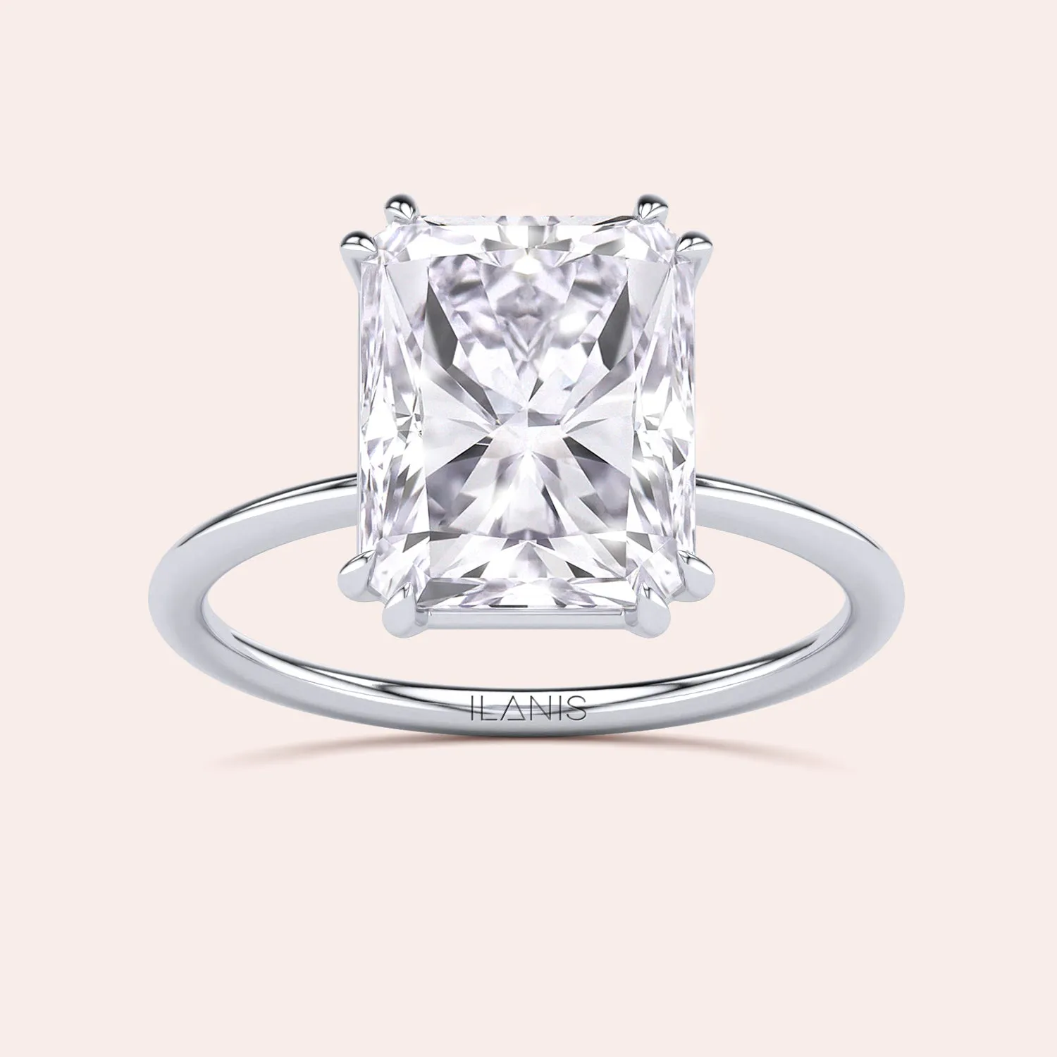 AVA MINIMALIST SOLITAIRE RADIANT CUT DIAMOND RING