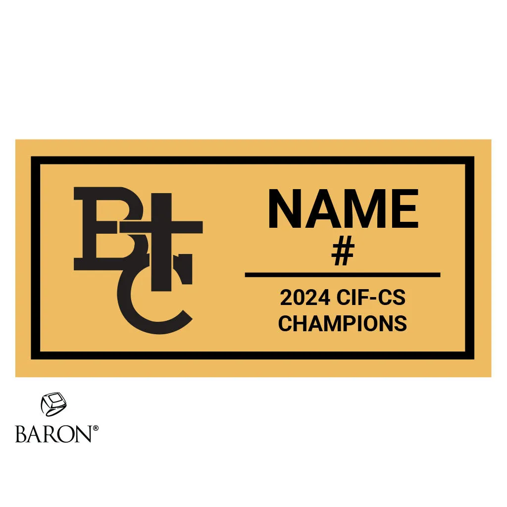 Bakersfield Christian Baseball 2024 Championship Black Standard Window Ring Box