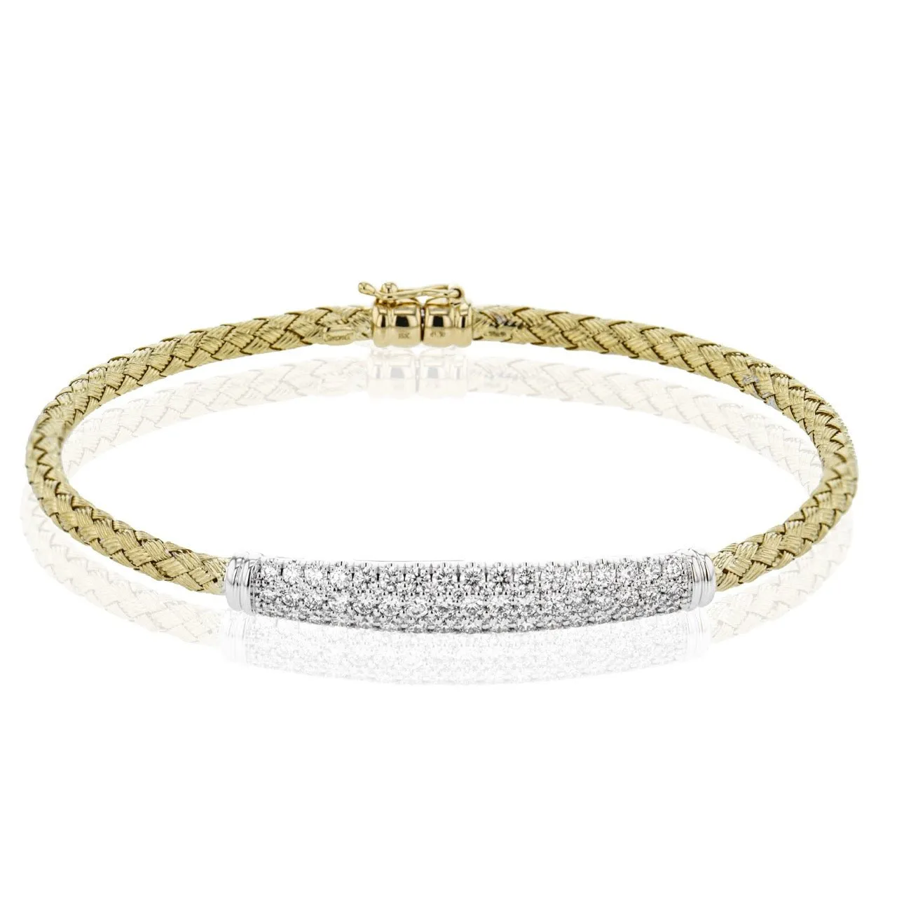 Bangle in 18k Gold with Diamonds