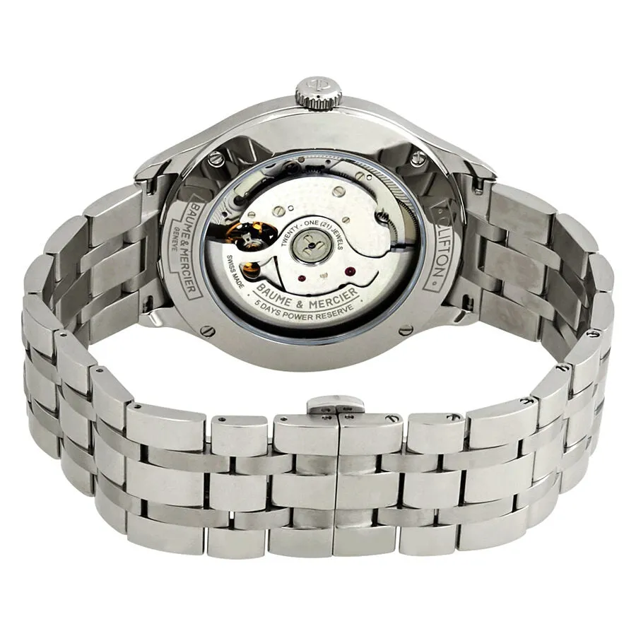 Baume et Mercier Clifton Baumatic Automatic White Dial Men's Watch 10400