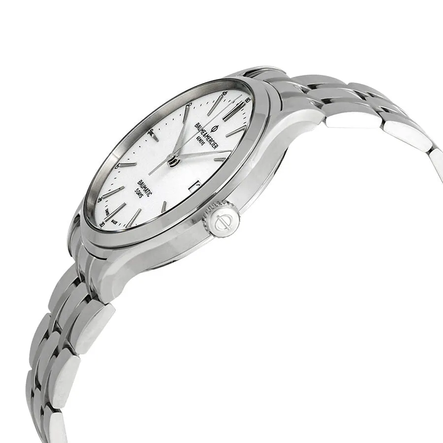 Baume et Mercier Clifton Baumatic Automatic White Dial Men's Watch 10400