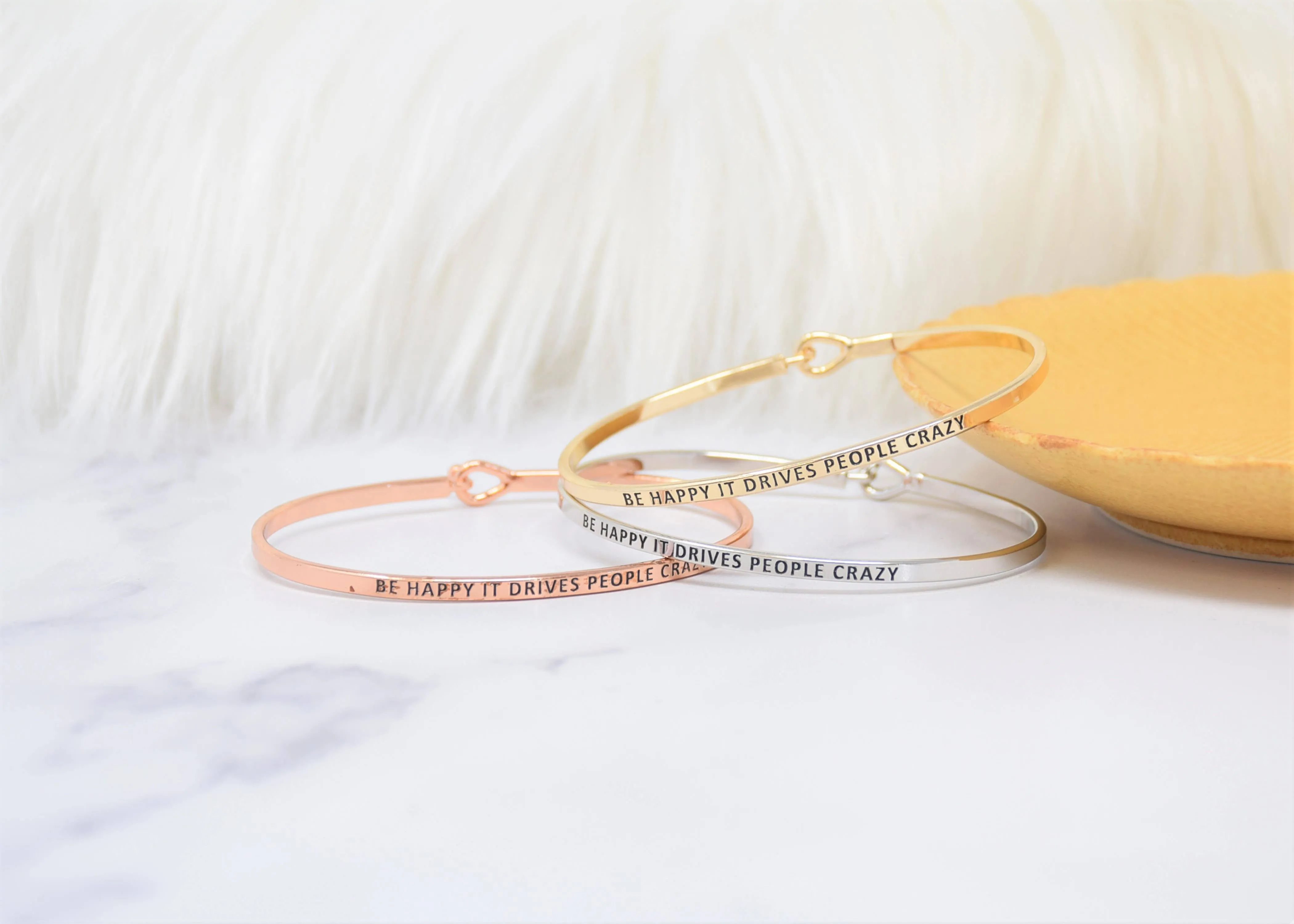 BE HAPPY IT DRIVES PEOPLE CRAZY BRACELET