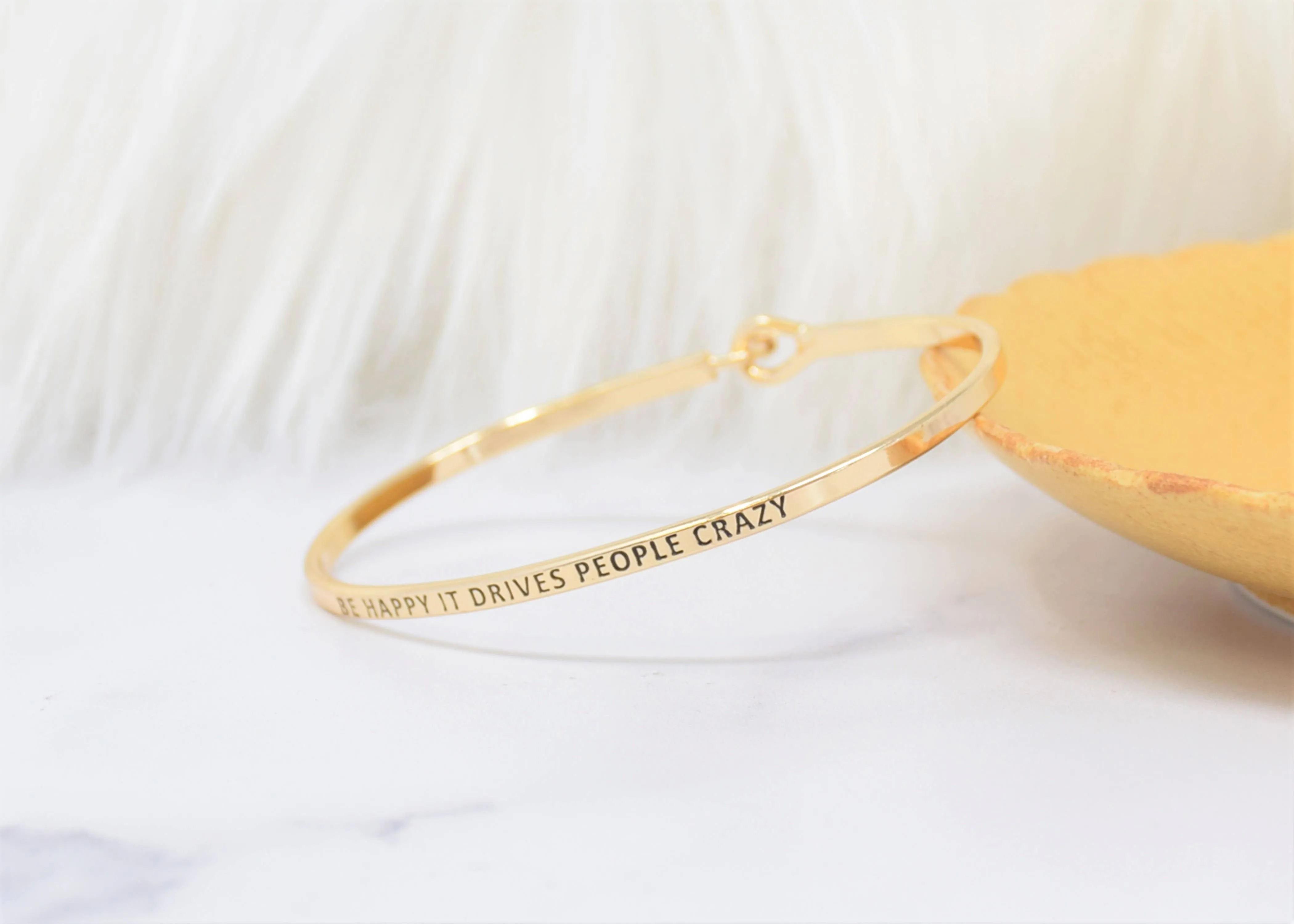 BE HAPPY IT DRIVES PEOPLE CRAZY BRACELET