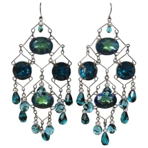 Beaded Wire Dangle Earrings
