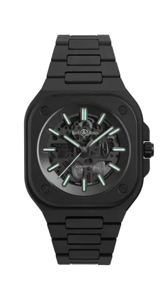 BELL & ROSS BR 05 SKELETON BLACK LUM CERAMIC LIMITED EDITION