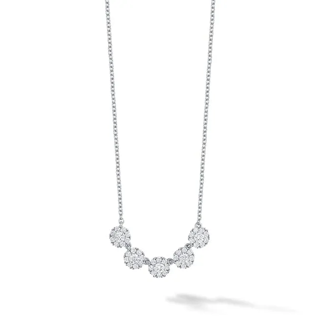 Birks Iconic White Gold and Diamond Snowflake Necklace