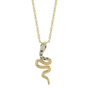 Black & White Diamond Snake Necklace