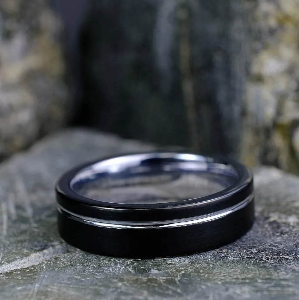 Black Brushed / Silver Stripe & Interior - 6mm