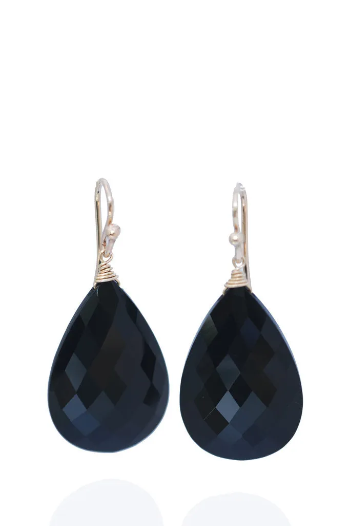 Black Onyx Teardrop Earrings