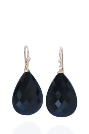Black Onyx Teardrop Earrings