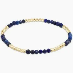 Blissful Pattern 2.5MM Bead Bracelet- Lapis