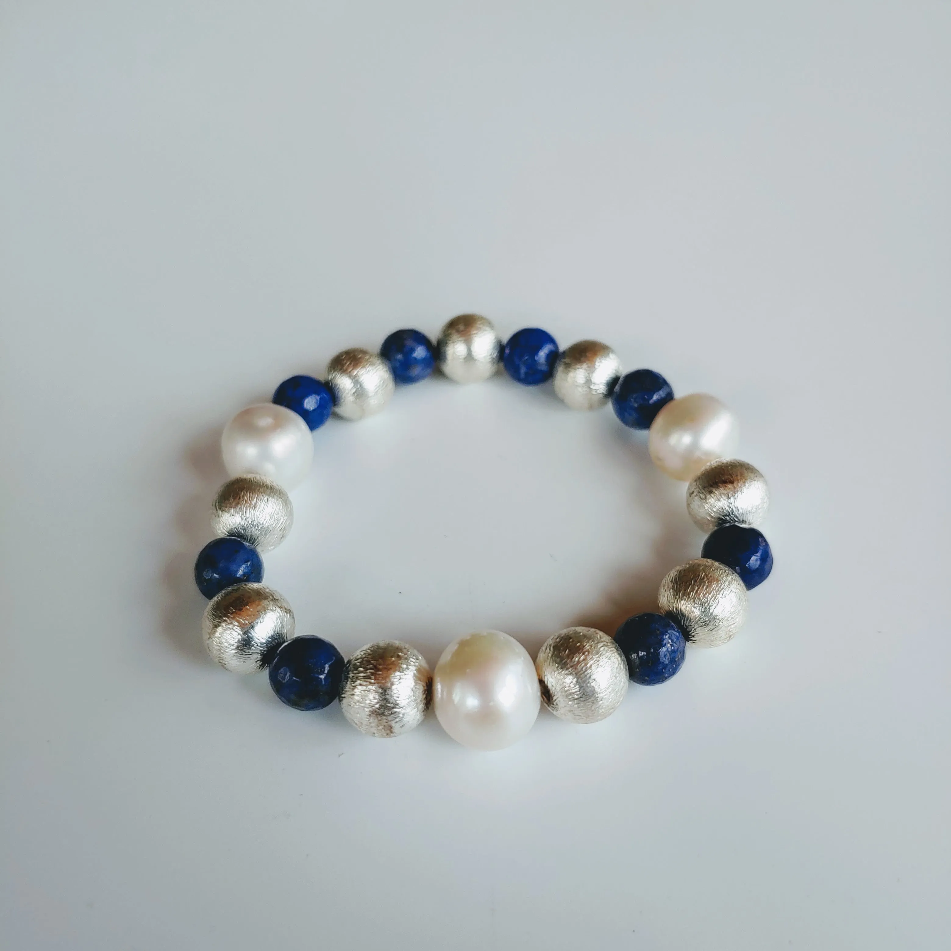 Blue & Gray Bracelet Stack Set