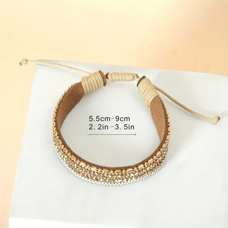 Braided Retractable Leather Bracelet