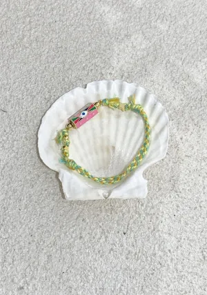 Braided Rope Bracelet - Lime