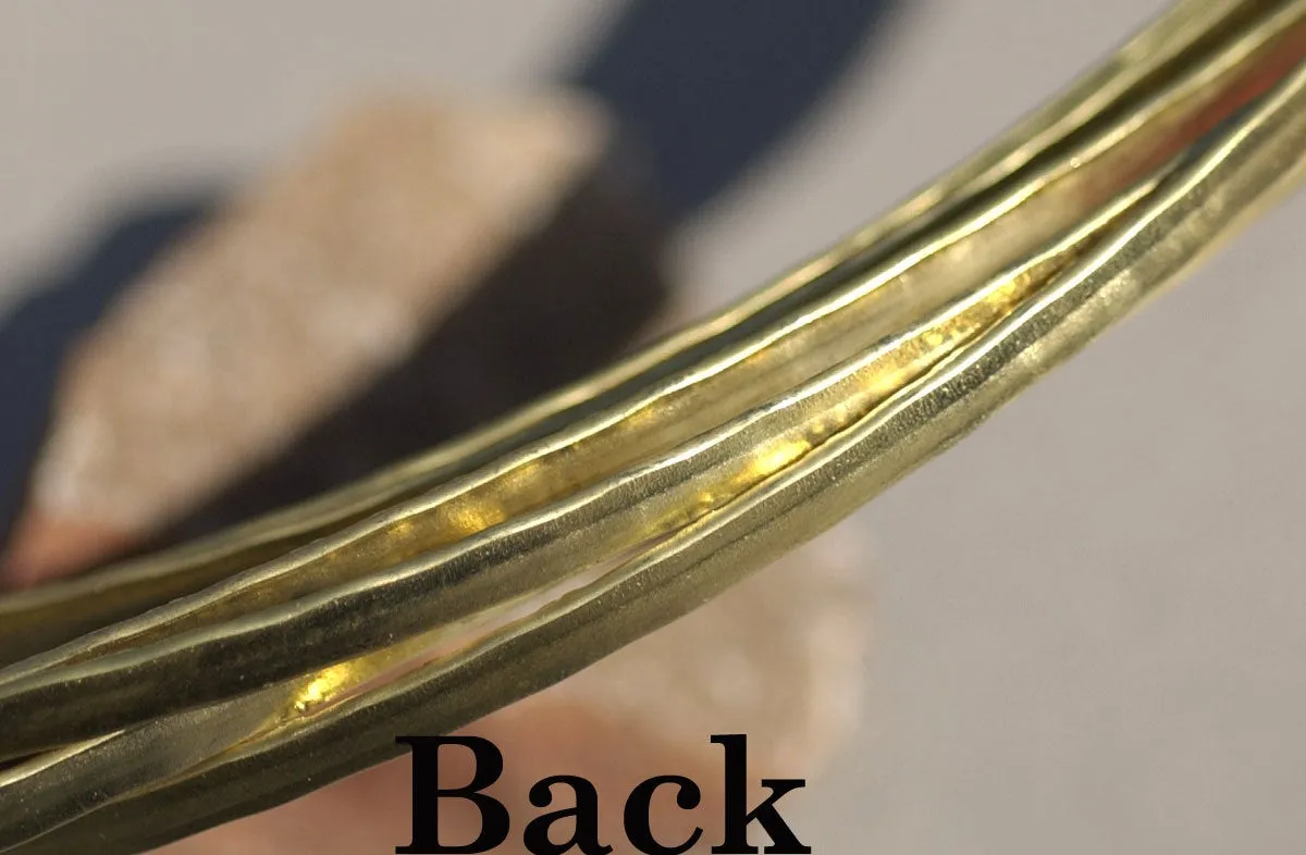 Brass gallery wire Ring Stock Shank 5mm Heavy Rope Textured Metal Cane Wire - for Bracelets and bangles