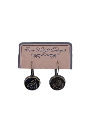 Brass Horse Earrings