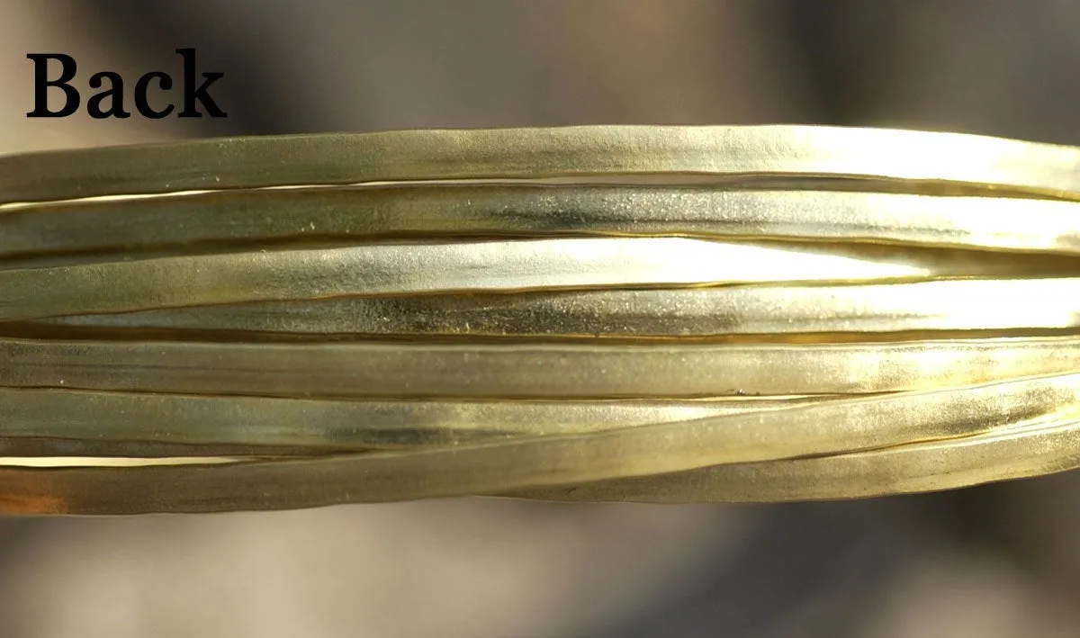 Brass or Bronze Ring Stock Shank 3mm Burst Flower Textured Metal Cane Wire - Rings Bracelets Pendants Metalwork
