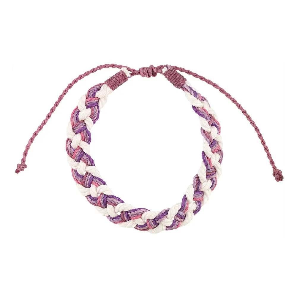 Bright Braided Wax Cord Bracelet