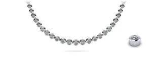Brilliant Fire Graduated Diamond Strand Diamond Necklace with 4.09 ct.(finished)