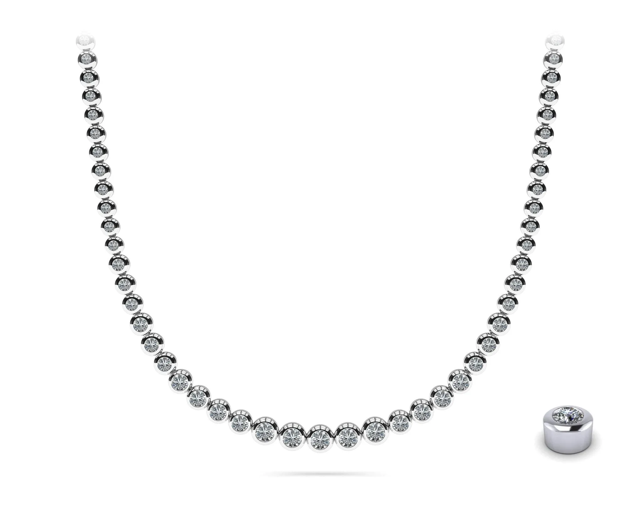 Brilliant Fire Graduated Diamond Strand Lab-Grown Diamond Necklace with 3.05 ct.(finished)