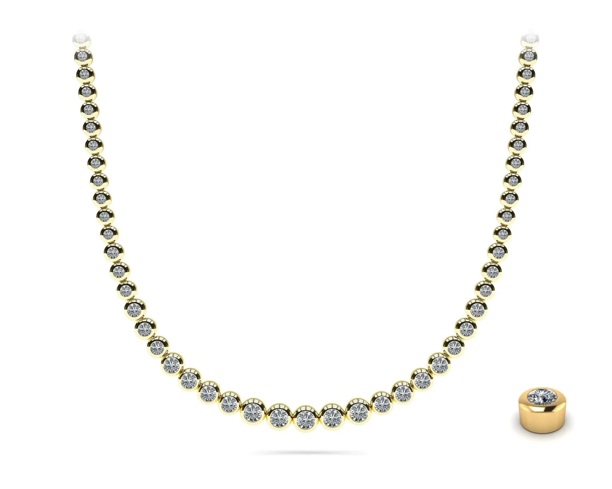 Brilliant Fire Graduated Diamond Strand Lab-Grown Diamond Necklace with 3.05 ct.(finished)
