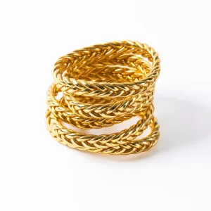 Buddhist Bracelet - Braided Gold