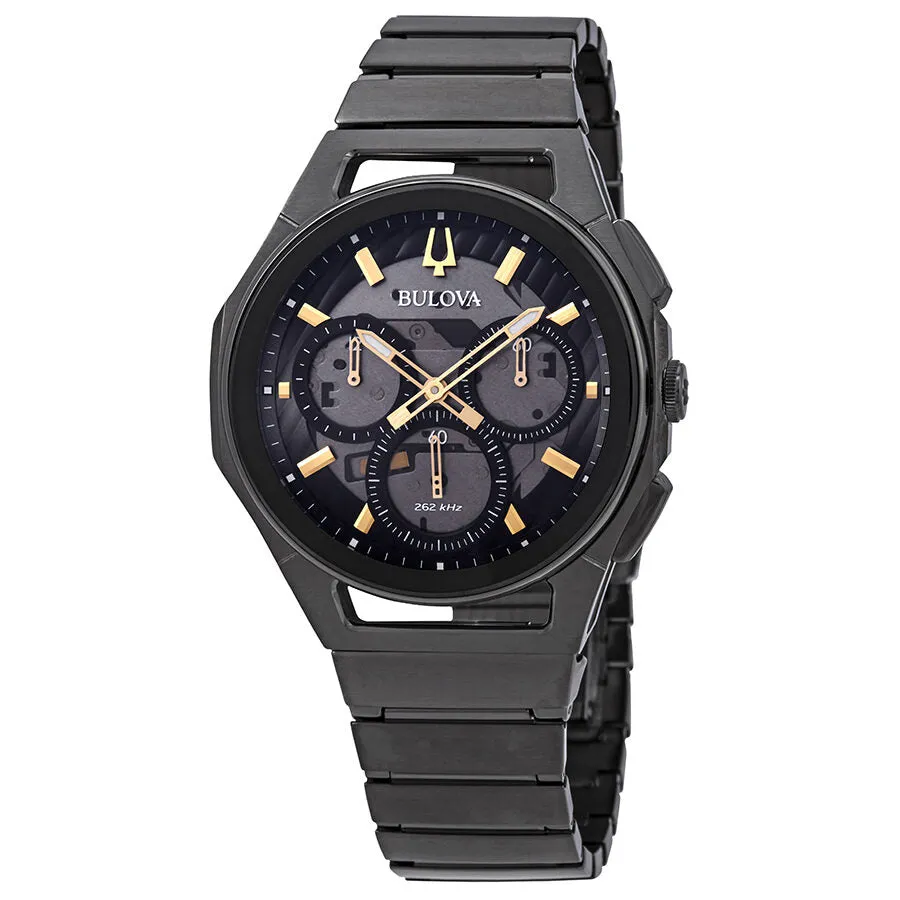Bulova Curv Chronograph Dark Grey Dial Men's Watch 98A206