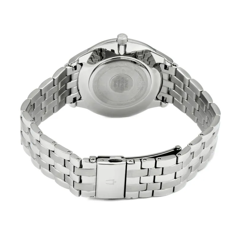 Bulova Quartz Blue Dial Stainless Steel Men's Watch 96B303