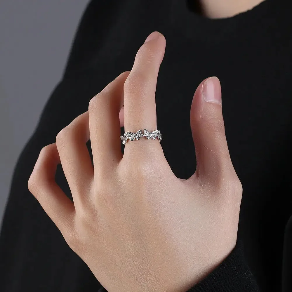 Butterflies Silver Rings for Women