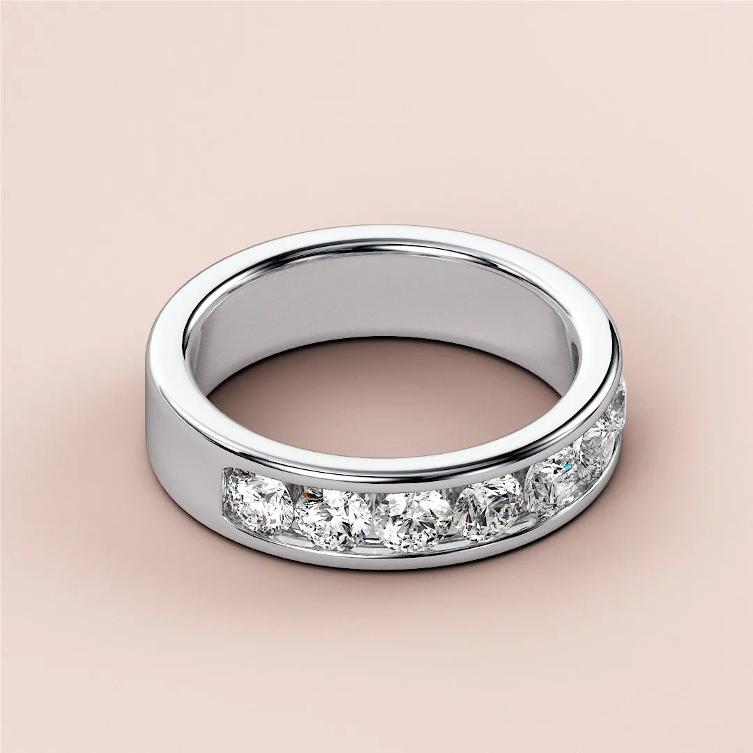 CAMY ROUND CHANNEL SET DIAMOND BAND