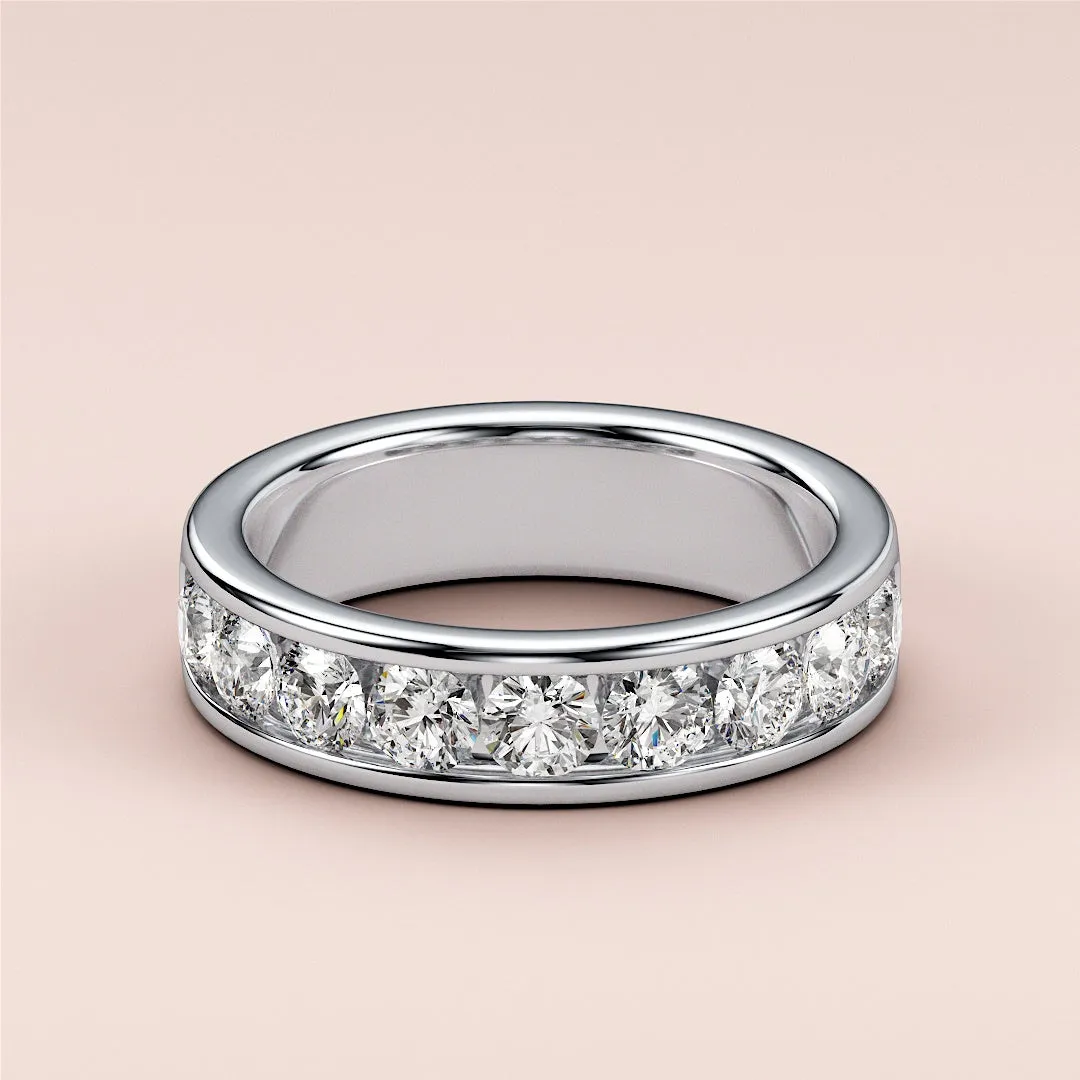 CAMY ROUND CHANNEL SET DIAMOND BAND