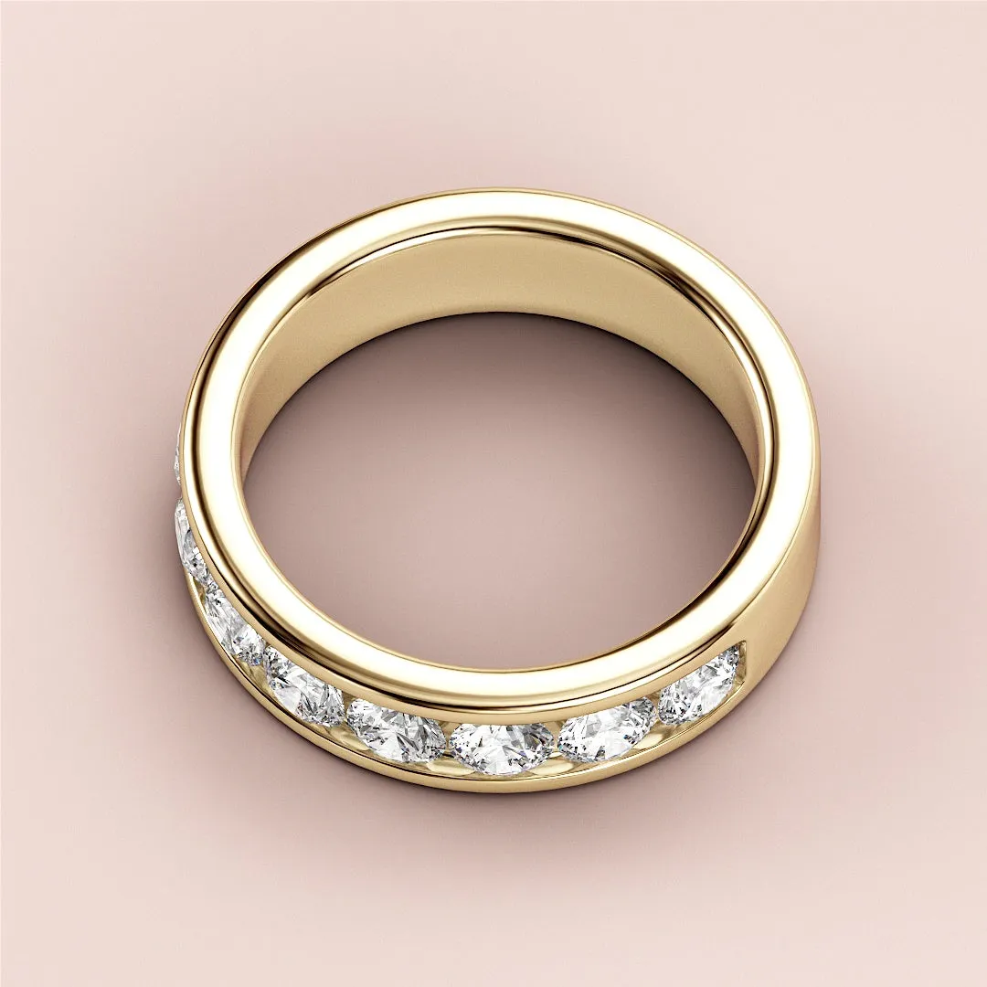 CAMY ROUND CHANNEL SET DIAMOND BAND