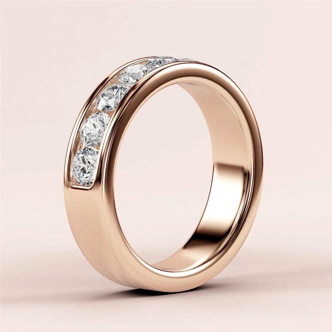CAMY ROUND CHANNEL SET DIAMOND BAND