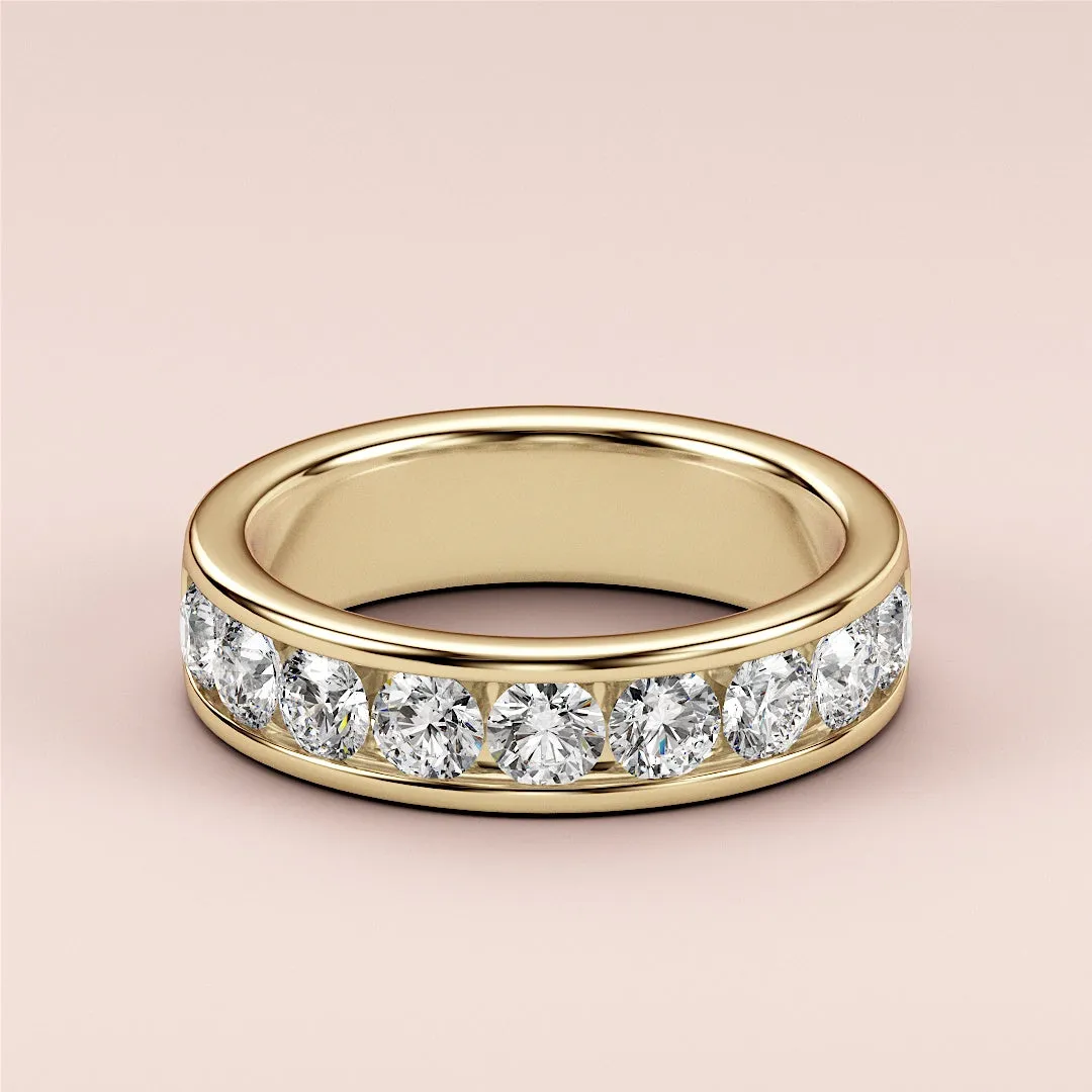 CAMY ROUND CHANNEL SET DIAMOND BAND
