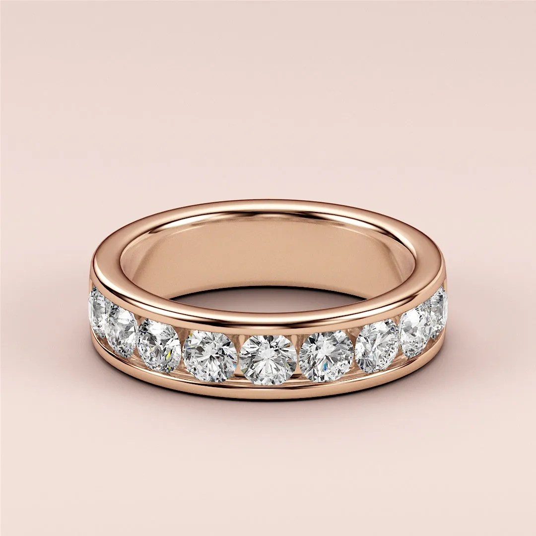 CAMY ROUND CHANNEL SET DIAMOND BAND
