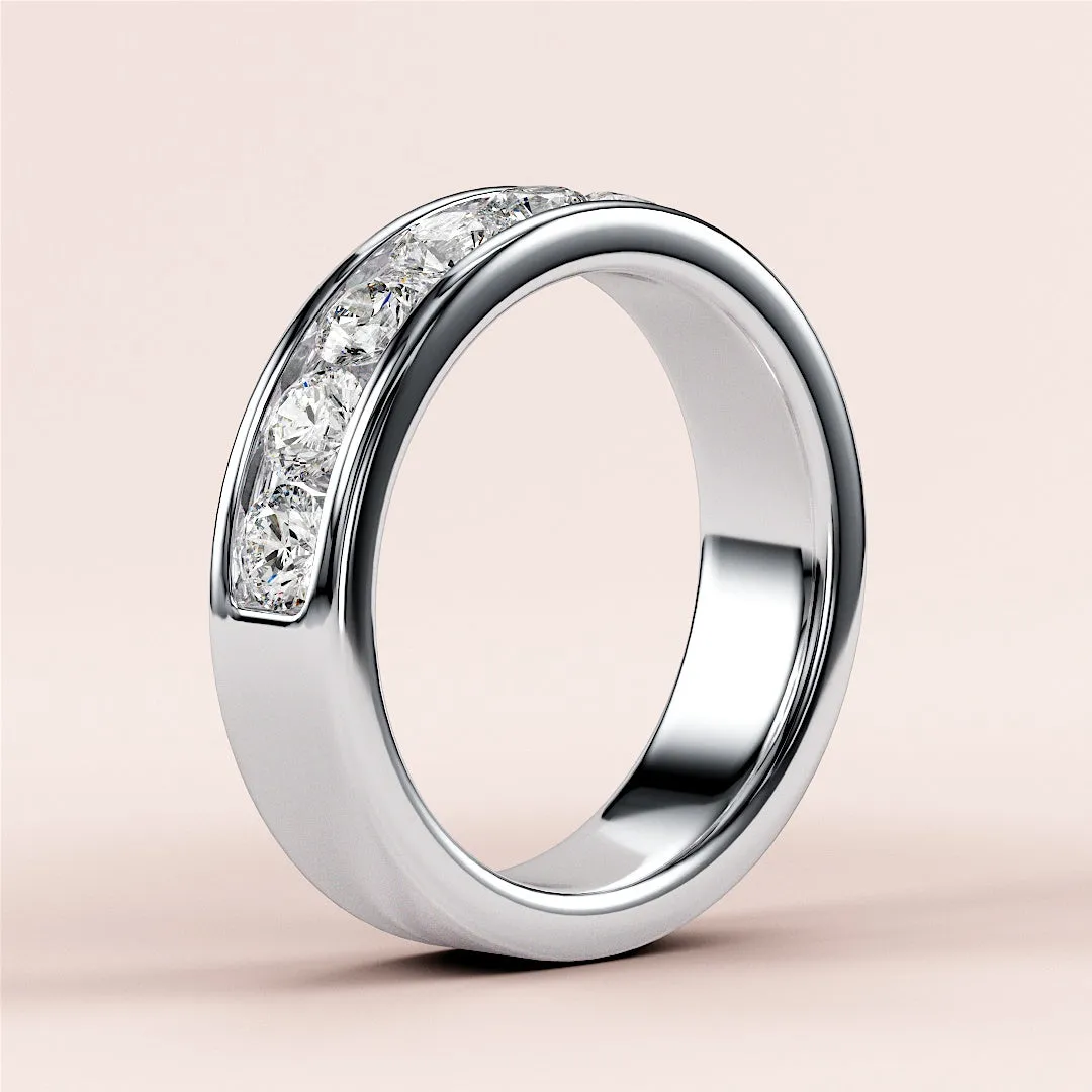 CAMY ROUND CHANNEL SET DIAMOND BAND