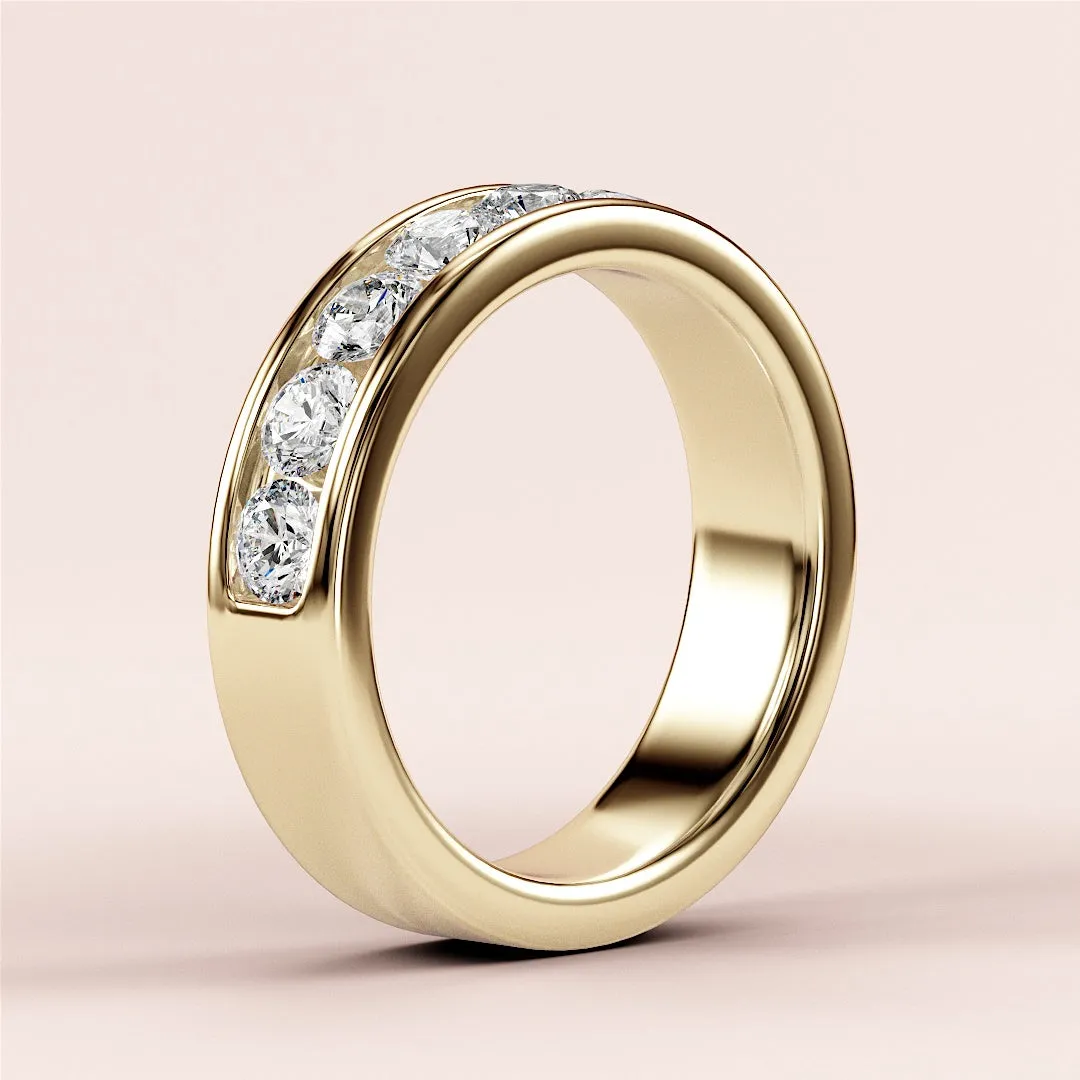 CAMY ROUND CHANNEL SET DIAMOND BAND