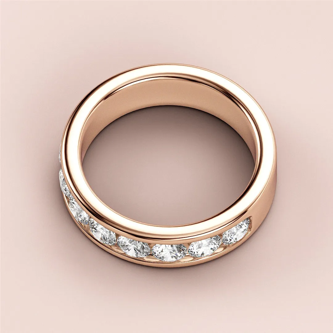 CAMY ROUND CHANNEL SET DIAMOND BAND