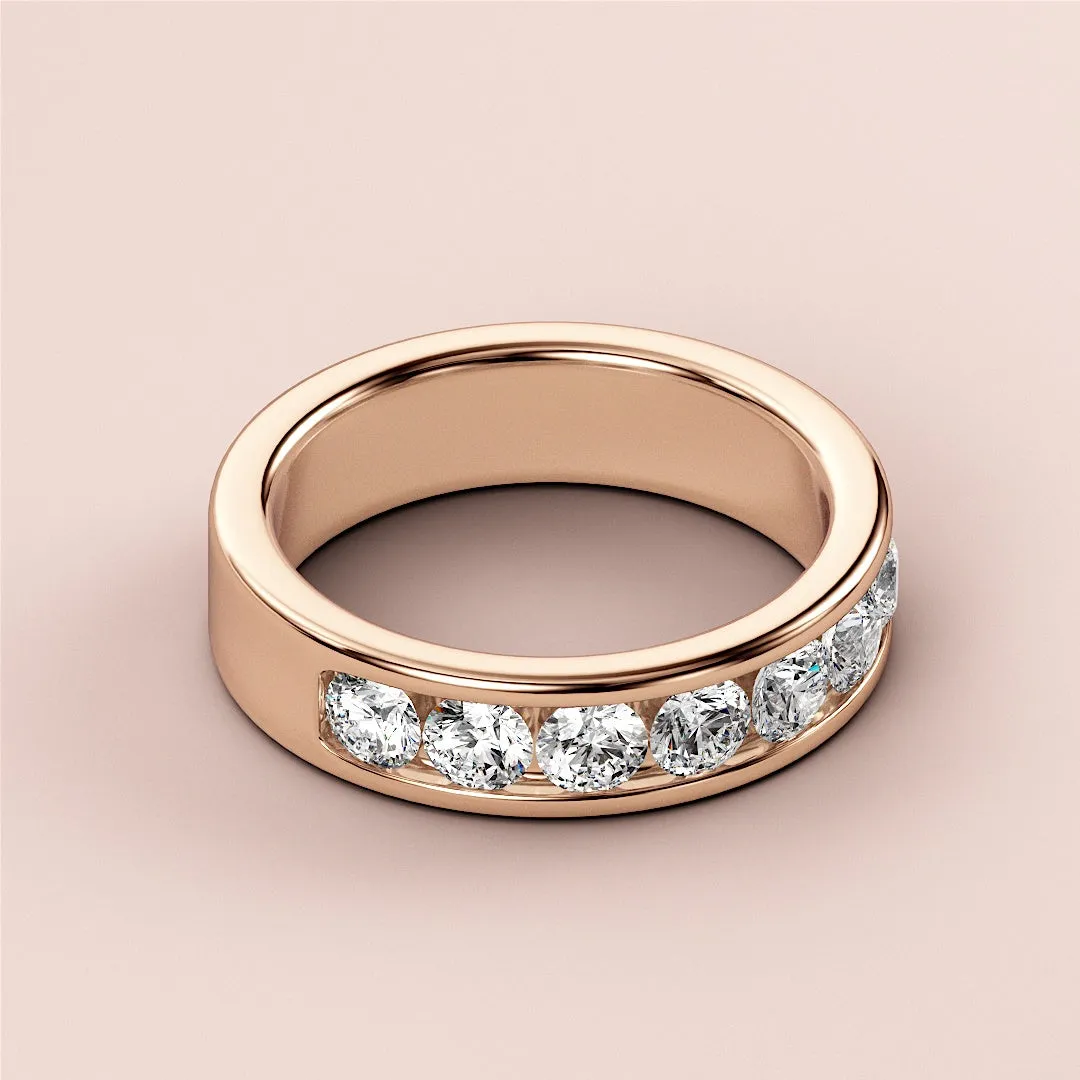 CAMY ROUND CHANNEL SET DIAMOND BAND