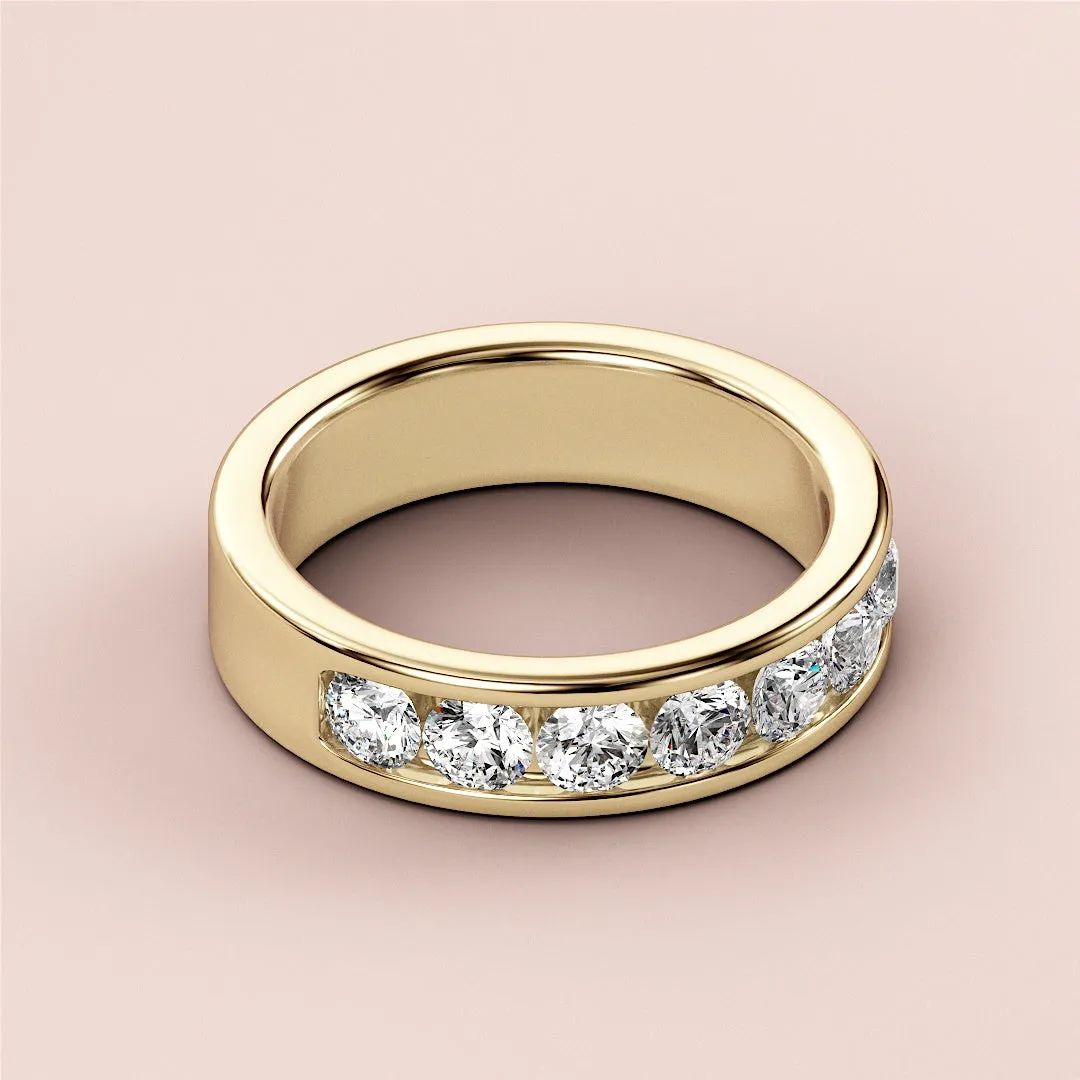 CAMY ROUND CHANNEL SET DIAMOND BAND