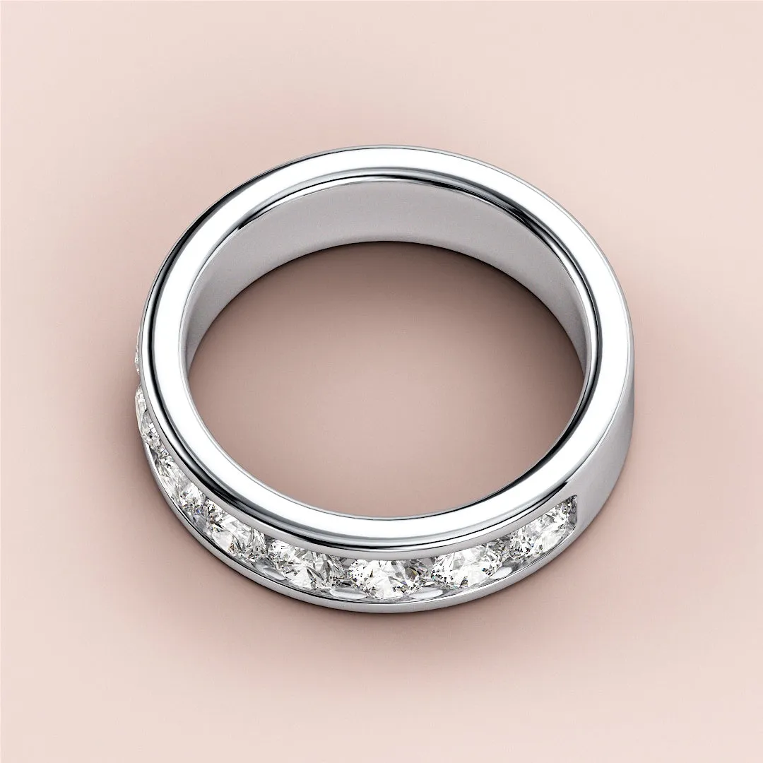 CAMY ROUND CHANNEL SET DIAMOND BAND