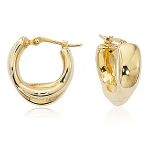 Carla 14K Yellow Gold Small Single Twist Hoops