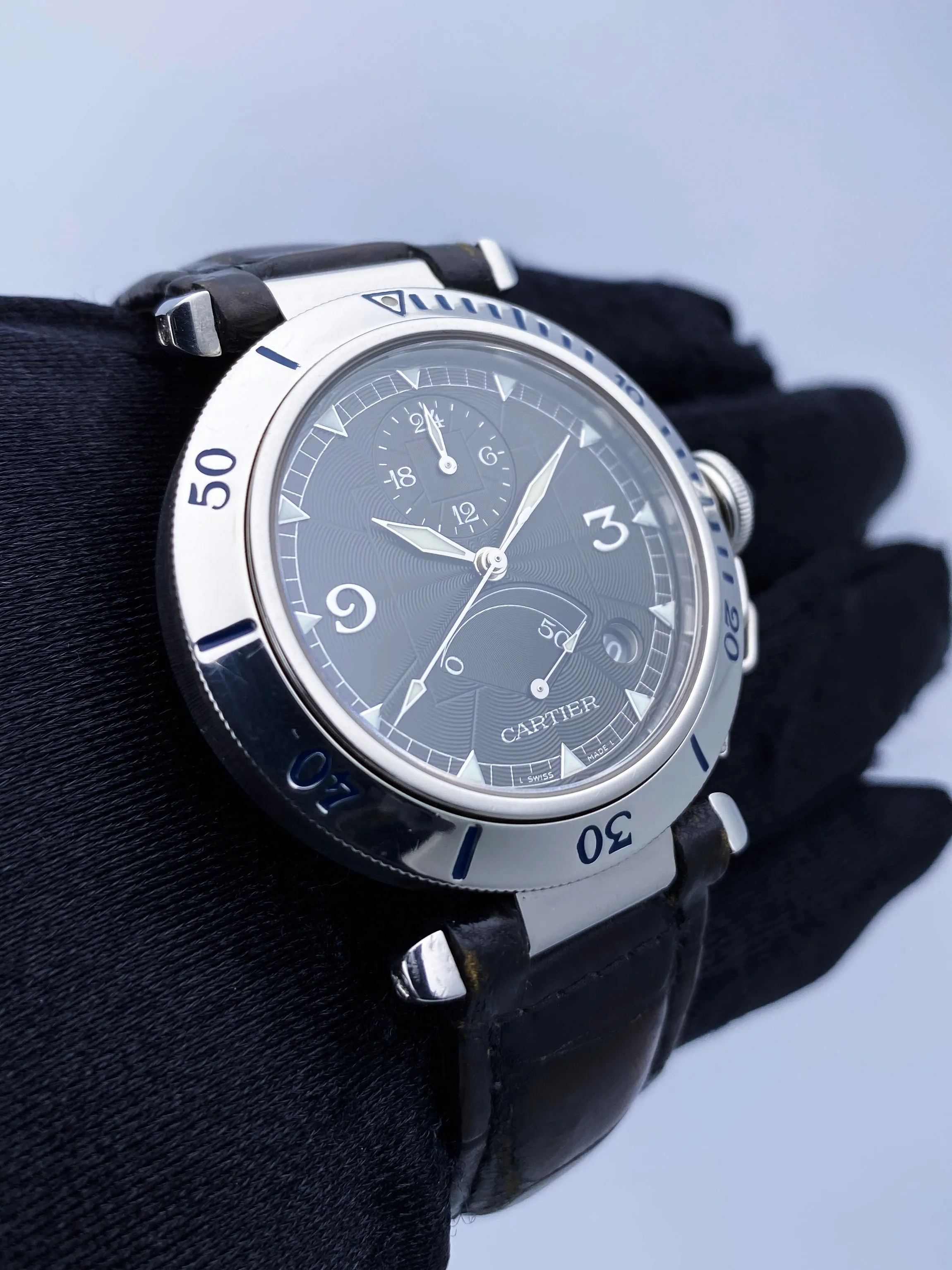 Cartier Pasha W3105055 Gray Dial Mens Watch