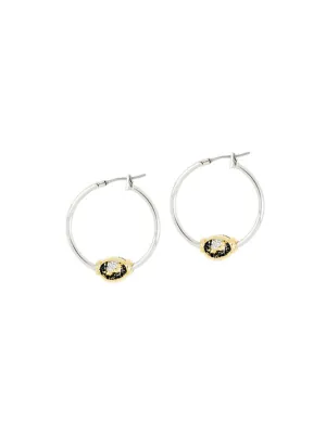 Carvão Lava Small Hoop Earrings