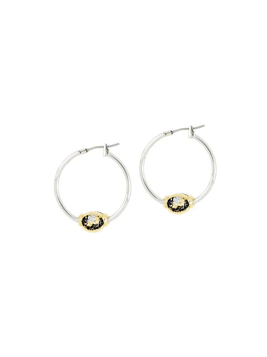 Carvão Lava Small Hoop Earrings