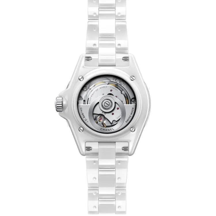 Ceramic White Diamond Dial 38mm On Bracelet Automatic