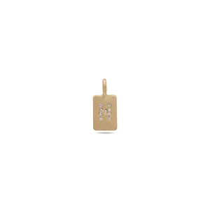 Charm Crystal Pendant - H - Gold