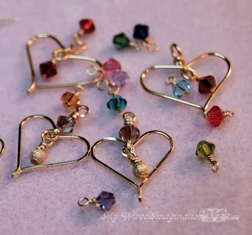 Charming Hearts 1, Wire Wrap Charms, Earrings, Pendants Tutorial