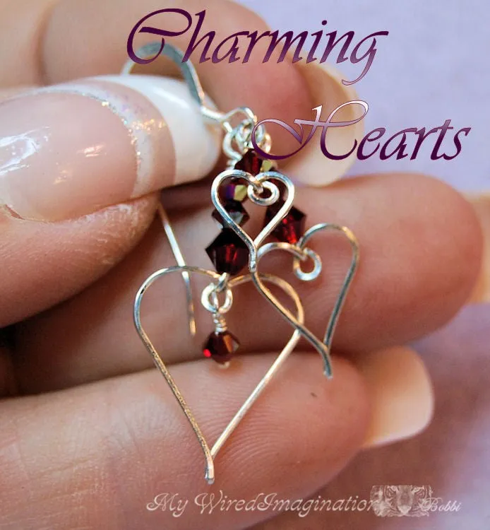 Charming Hearts 1, Wire Wrap Charms, Earrings, Pendants Tutorial